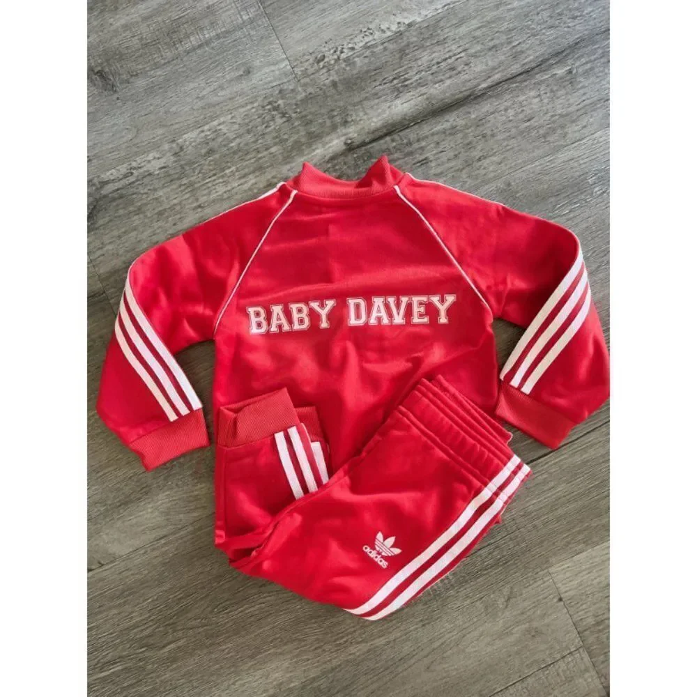 Personalized Baby/Toddler Black Adicolor Track Suit Baby Gift